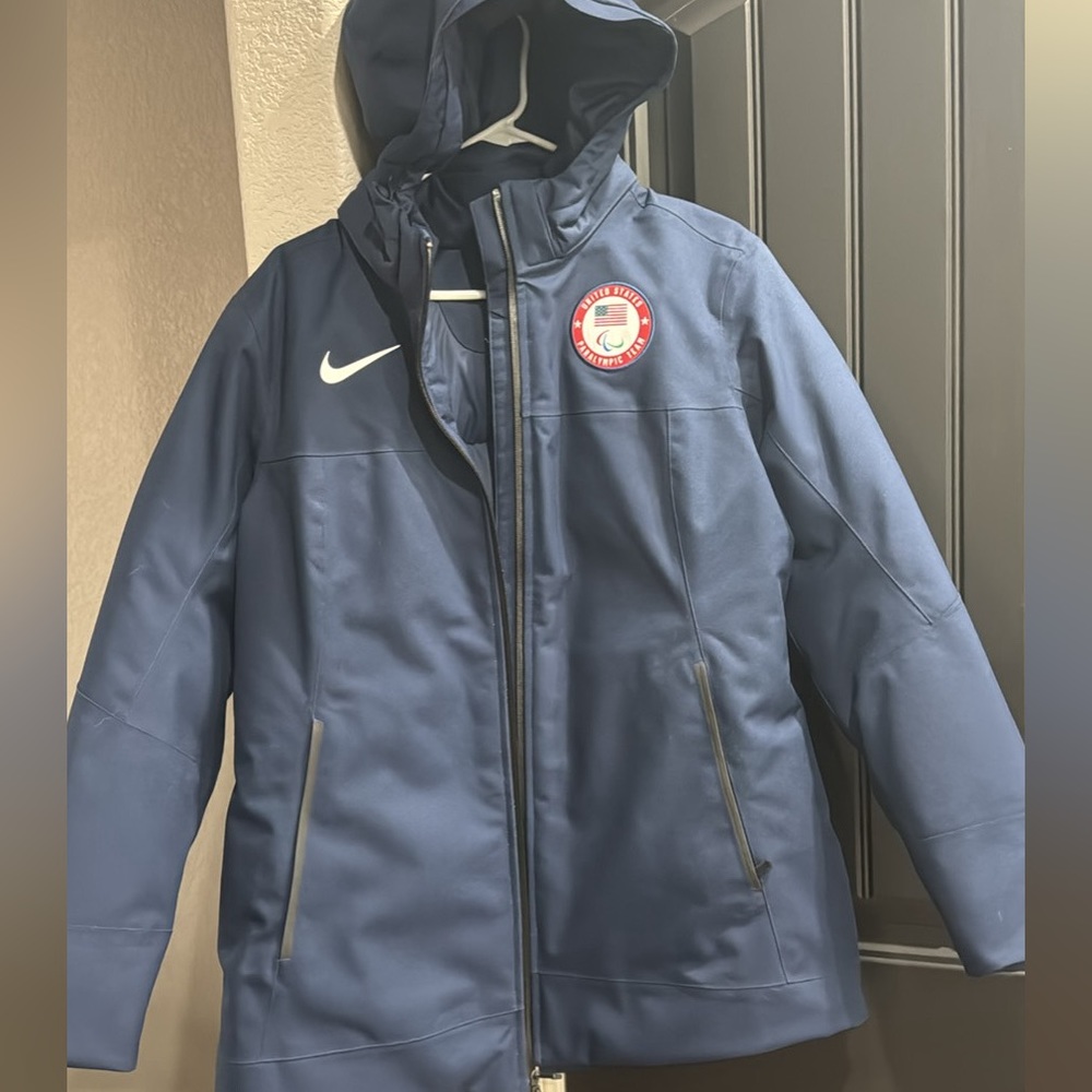 Nike Navy Team USA 🇺🇸 US Paralympic thick warm jacket size large training